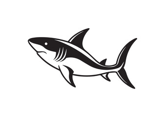 Fototapeta premium Shark silhouette vector