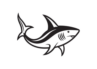 Obraz premium Shark silhouette vector
