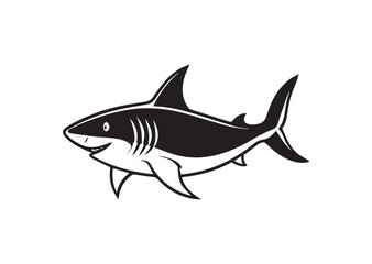 Shark silhouette vector