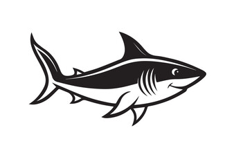 Naklejka premium Shark silhouette vector