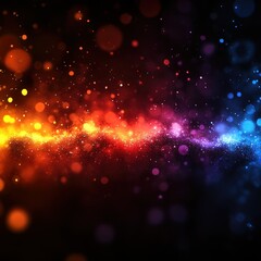 Fototapeta premium Vibrant Cosmic Dust: A Symphony of Color and Light