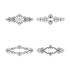 set of decorative elements