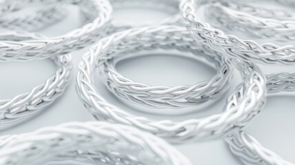 Intricate Braided Rings in Silver Tone Modern Jewelry Design for Minimalist Aesthetics and Fas