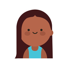 Adorable Kawaii Style Woman Avatar Icon