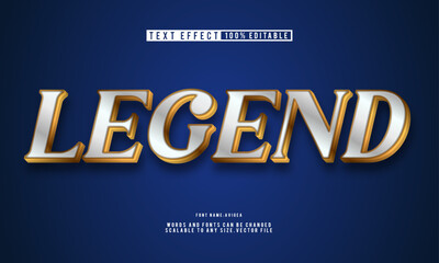 Elegant legend luxury text effect, fully editable.