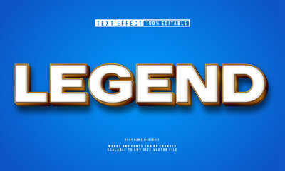 Elegant legend luxury text effect, fully editable.