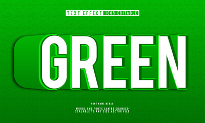 Green text effect with an editable modern and bold font.