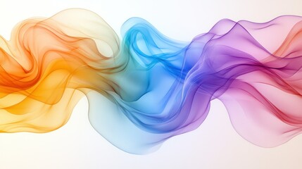 Abstract Colorful Flowing Smoke Waves