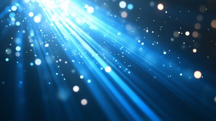 Fototapeta premium Abstract Background With Slightly Blurred Blue Holographic Light Beams