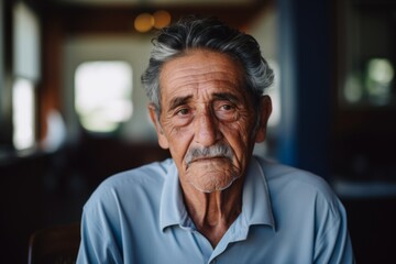 Fototapeta premium Portrait of a Hispanic elderly man in nursing home