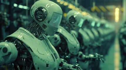 Fototapeta premium Robotic Assembly Line