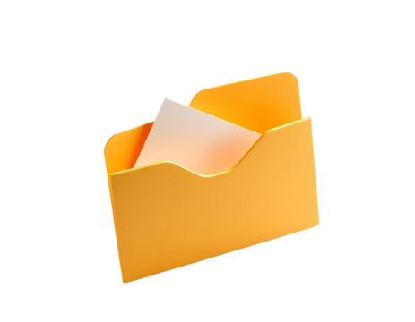 Yellow Folder with Papers