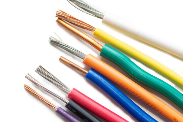 Sold and stranded electrical wire isolated