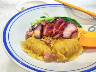 Bbq Pork and Wanton Noodles, Asian food
