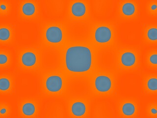 Abstract orange and gray background with repeating circles and squares. Bold colors and simple shapes create a modern, striking design.