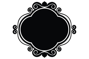 victorian frame vector icon.eps