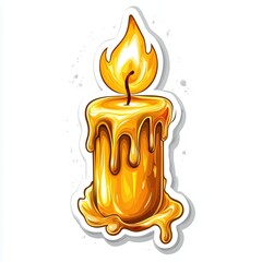 contour-cut sticker Candle making aesthetic quality of the beautiful, 3d rendering, design sticker, vector art sticker, high resolution, detailed, on white background generated AI