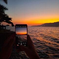 Capturando um pôr do sol com um smartphone
