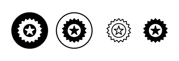Obraz premium Badge icon logo design. Awards icon vector. Achieve sign and symbols. Stamp