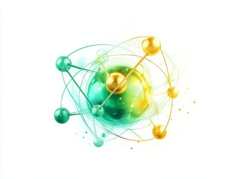 Nanotechnology Engineer management Abstract representation of atomic structure.