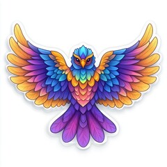 Obraz premium contour-cut sticker Tattoo art aesthetic quality of the beautiful, 3d rendering, design sticker, vector art sticker, high resolution, detailed, on white background generated AI