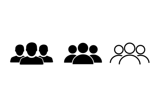 People icon, set of people, group icon, People group icon set team worker user. Employee people group icon team staff. Group of people or group of users. Persons symbol. Vector.