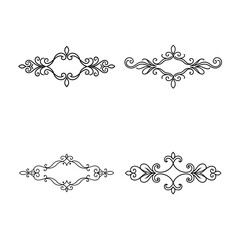 set of decorative elements