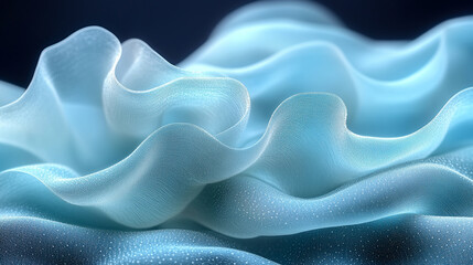 Fototapeta premium A dynamic and fluid backdrop featuring wavy glass shapes, creating a sense of movement and modern elegance. The design evokes themes of transformation, fluidity, and contemporary style.