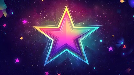 Vibrant Cartoon Star Sign Vector for Creative Projects