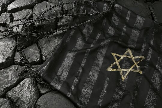 Holocaust remembrance: Yom HaShoah observance, Jewish tragedy, six million lives, genocide memorial, cultural heritage, historical reflection, solemn ceremony, collective mourning, never forget.