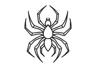 Spider Monogram silhouette vector