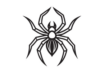 Spider Monogram silhouette vector
