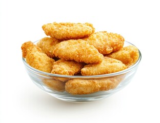 Crispy Fried Food in Glass Bowl