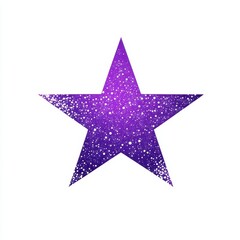 Obraz premium Purple Star with Glitter Effect