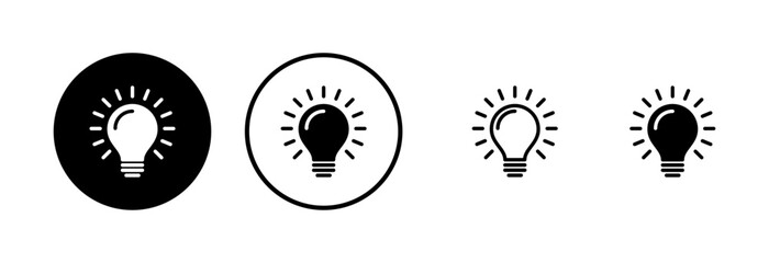 Lamp icon logo design. Light bulb sign and symbol. idea symbol.