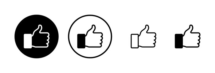 Like icon logo design. Thumbs up sign and symbol. Hand like