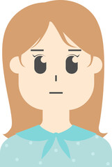 여자 캐릭터 여자 상반신