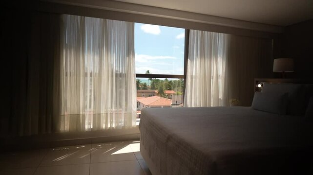 Modern luxury bedroom interior (Interior luxuoso moderno do quarto)