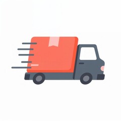 Fast delivery concept with speedy truck icon for shipping design
