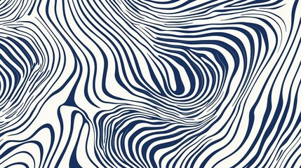 Fototapeta premium Abstract swirling lines creating an intriguing pattern in blue and white