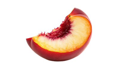Freshly picked peach with a bite mark showcasing its sweetness and ripeness Isolated on transparent background PNG