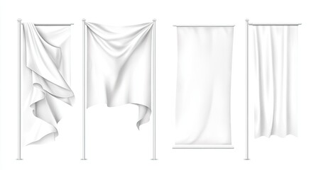 Blank banners, various styles