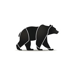 Obraz premium Majestic bear gracefully roams through the wilderness, showcasing its strength and beauty at dusk in tranquil surroundings