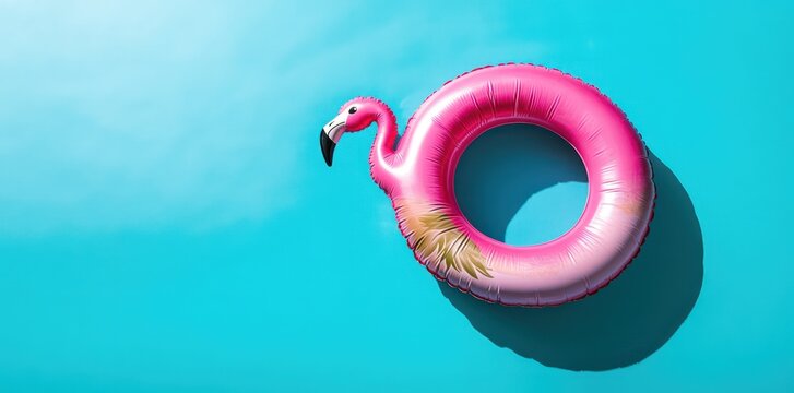 Pink flamingo floatie summer pool fun