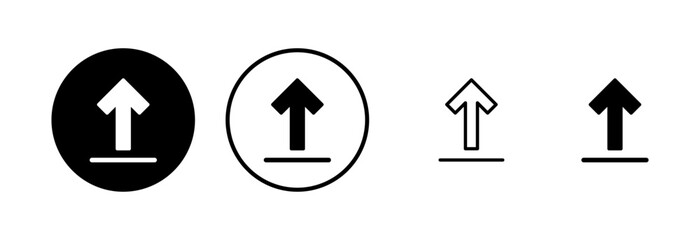 Upload icon logo design. load data sign and symbol