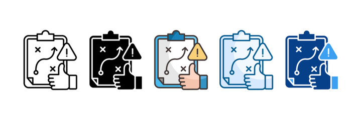 Strategic Risk Icon Set Multiple Style Collection