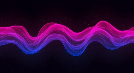 Fototapeta premium Abstract Pink Blue Neon Wave Background