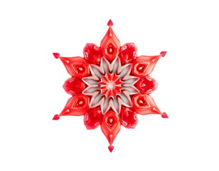 Red Mandala Ornament