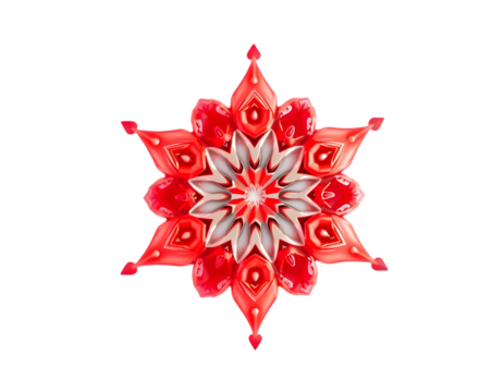 Red Mandala Ornament