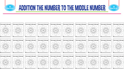Children math vector worksheets for classroom